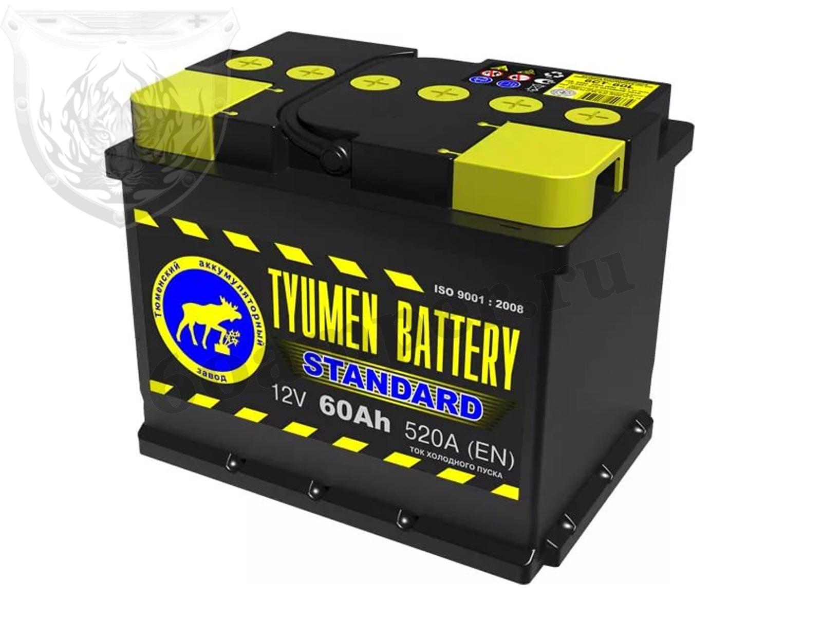 Изображение Аккумулятор Тюмень 60 А*ч Обратный STANDARD : №2