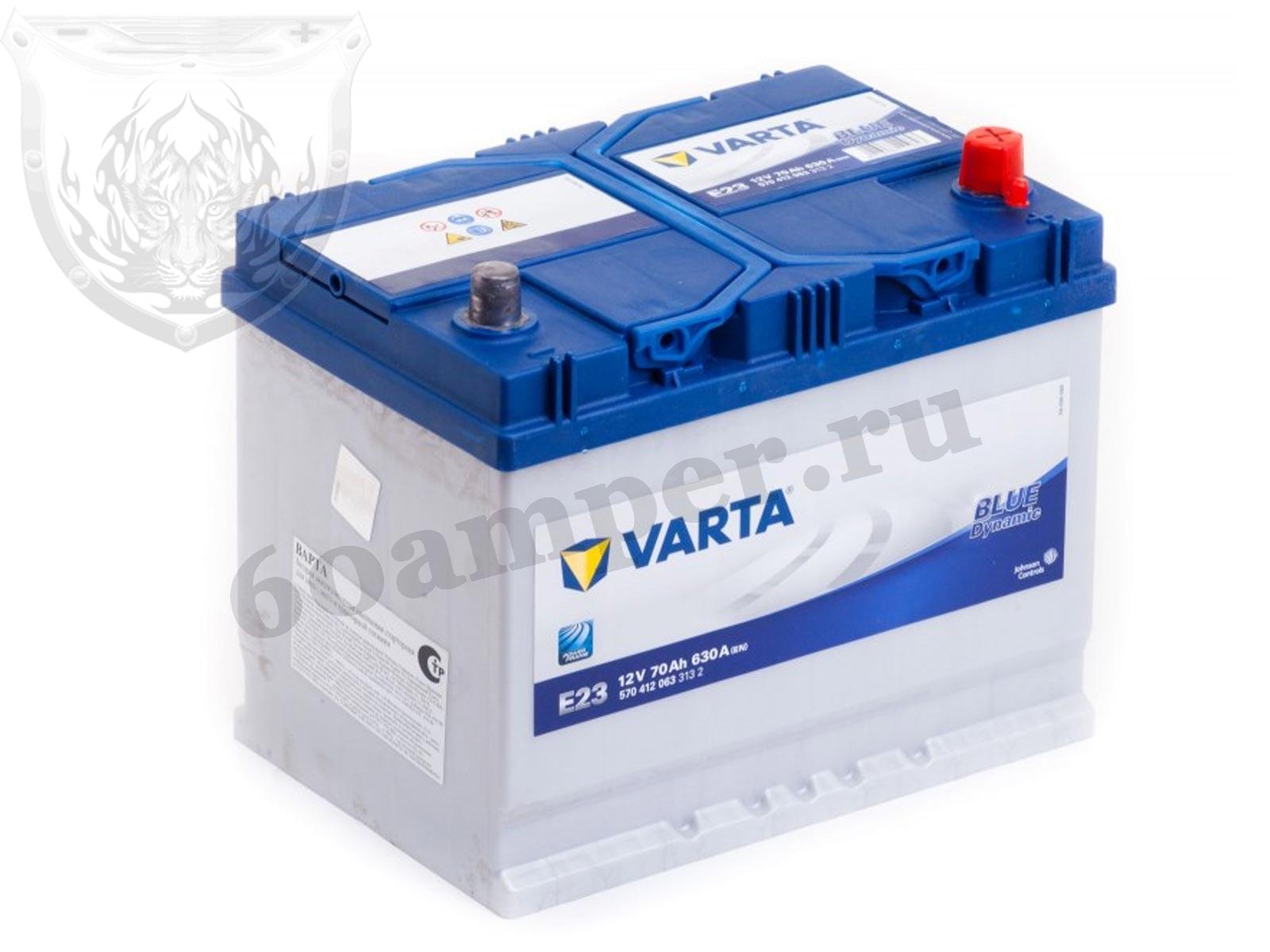 Изображение Аккумулятор VARTA 70 А*ч Обратный Азия BLUE E23 (570 412 063) : №1